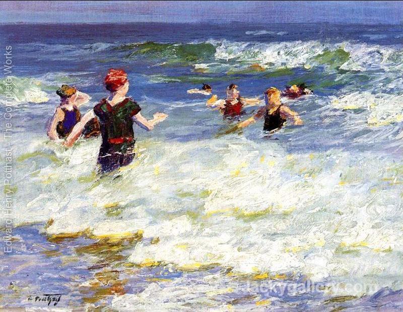 In the Surf I by Edward Henry Potthast paintings reproduction